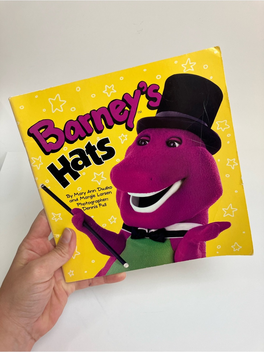 Vintage Barney Hats 90s Children's Book 1993 Lyons